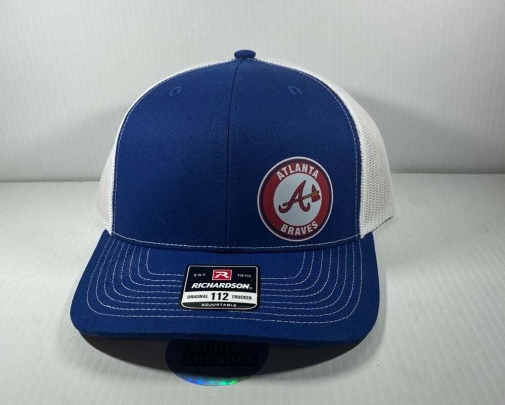 Richardson 112 Atlanta Braves Trucker Hat Blue/White Adjustable